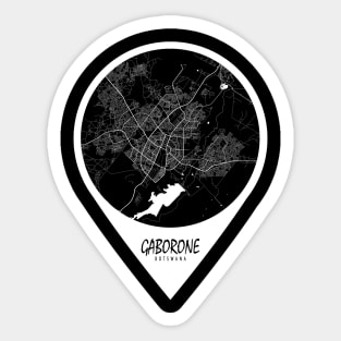 Gaborone, Botswana City Map - Travel Pin Sticker